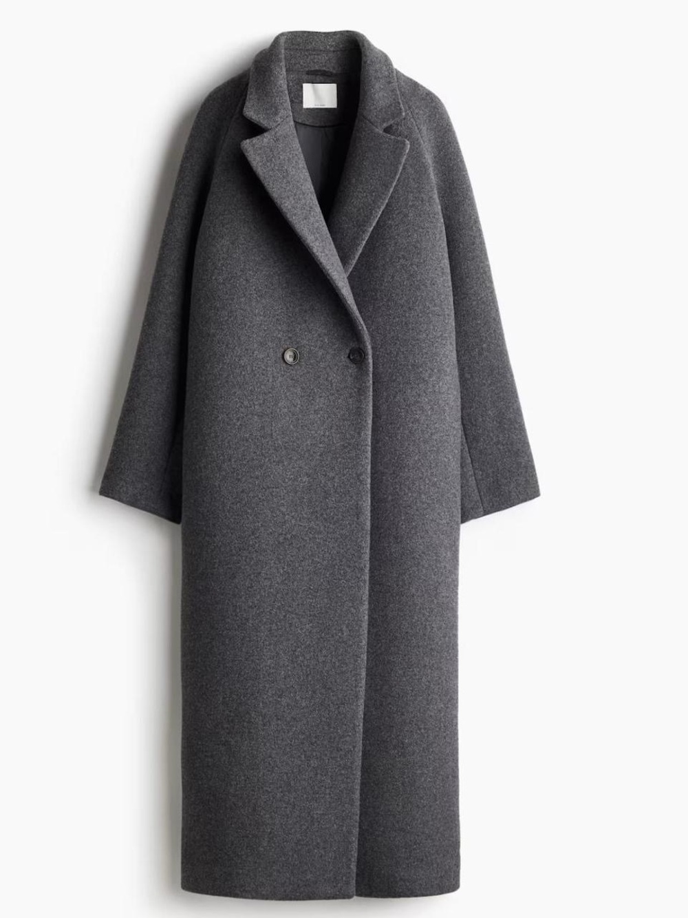 Premium H&M Wool Coat Charcoal Grey Size Medium